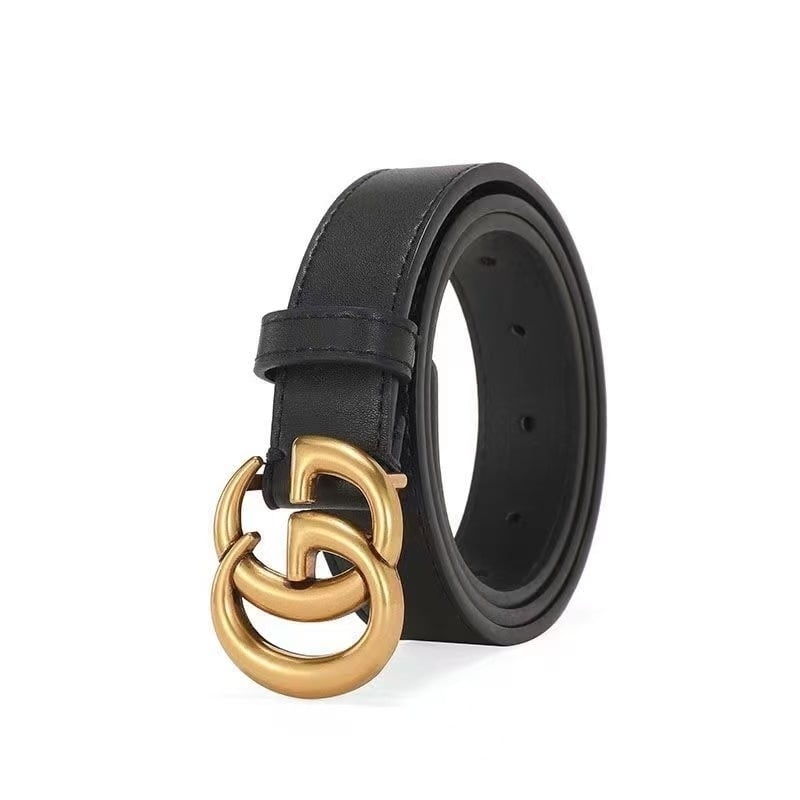 Fashion Women Letter Smooth Buckle Leather Belt Width 2.0-4.0cm Image 1