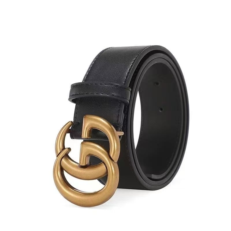 Fashion Women Letter Smooth Buckle Leather Belt Width 2.0-4.0cm Image 1