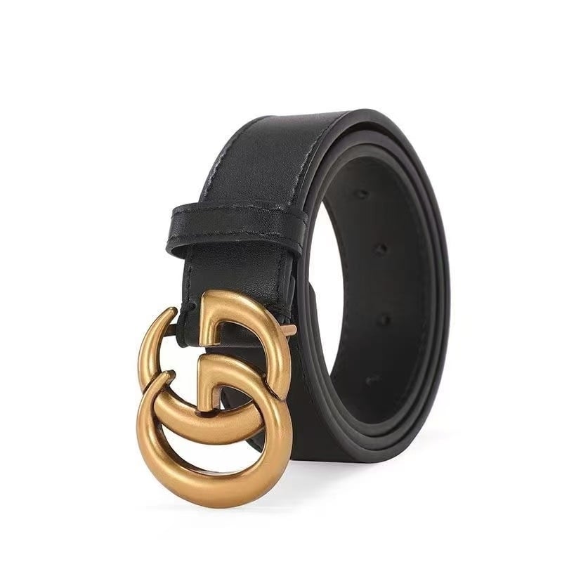 Fashion Women Letter Smooth Buckle Leather Belt Width 2.0-4.0cm Image 4