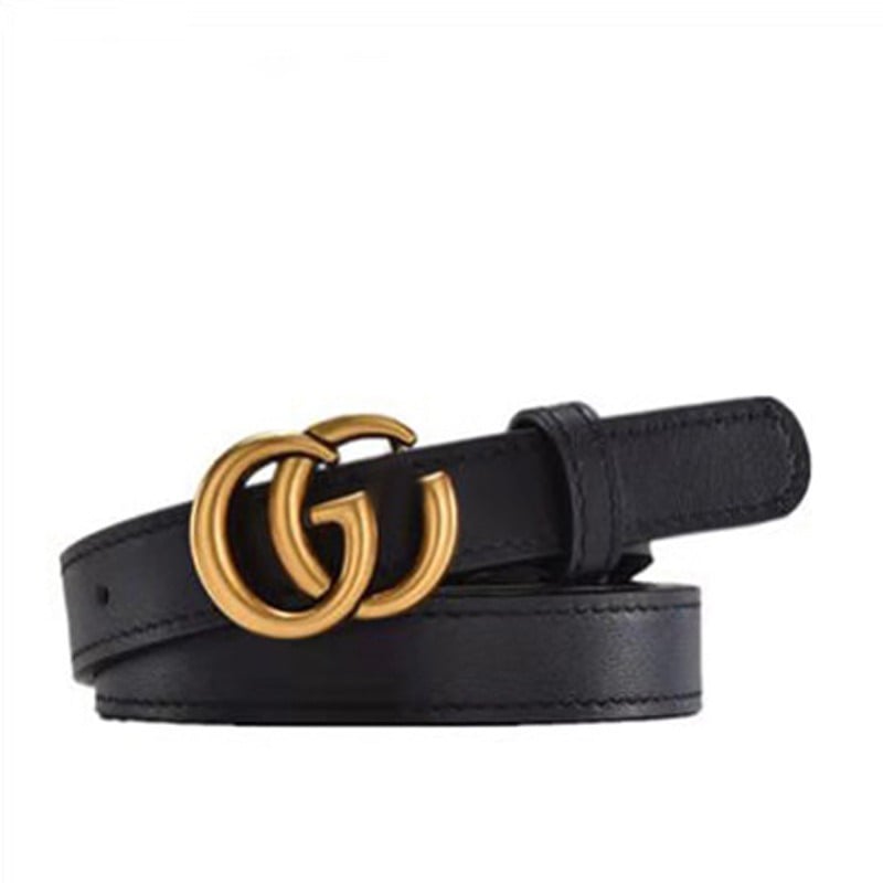 Fashion Women Smooth Letter Buckle Leather Belt Width 2.0-3.8cm Image 2