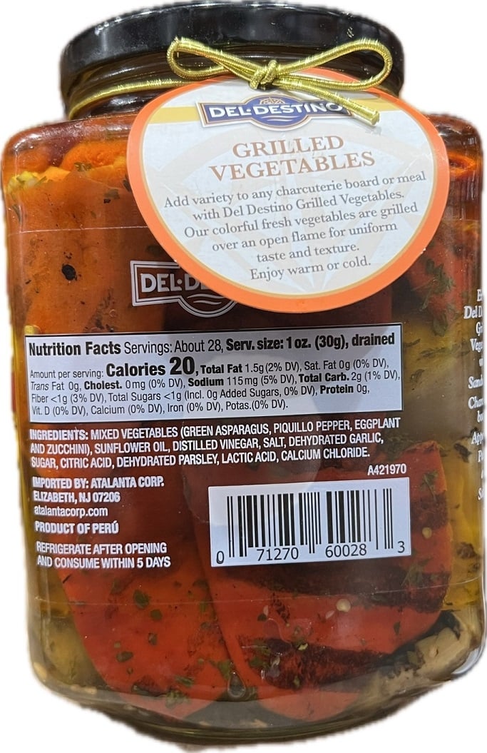 Del Destino Grilled Vegetable Mix 38.8 Ounce Image 4