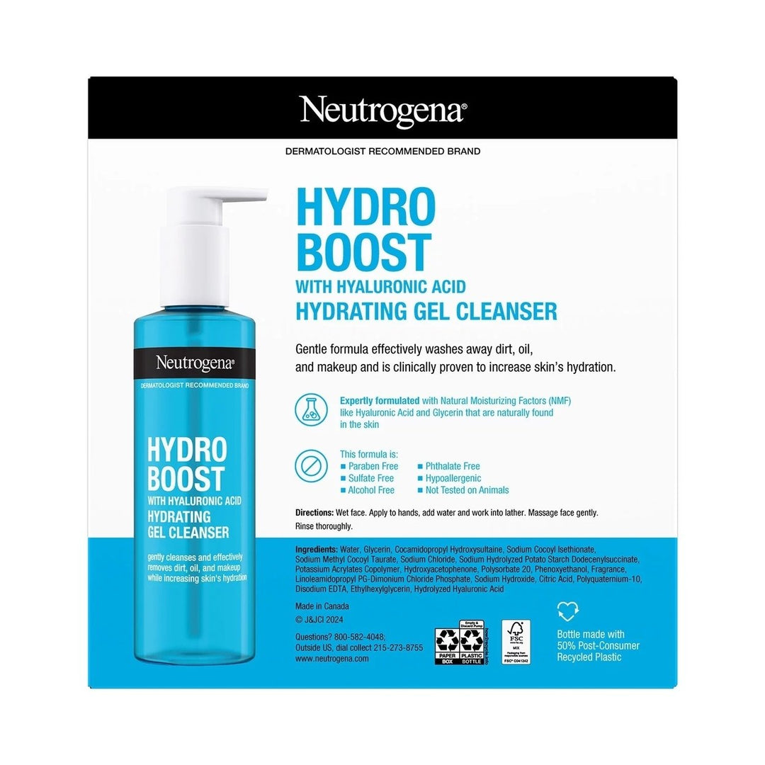 Neutrogena Hydro Boost Hydrating Gel Cleanser 7.8 Fluid Ounce (Pack of 3) Image 2