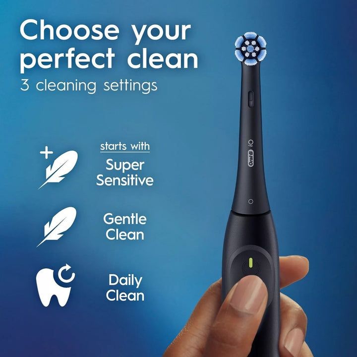 Oral-B iO Series 2 Electric Toothbrush Pure White and Night Black 2 Ct 3 Heads Image 4