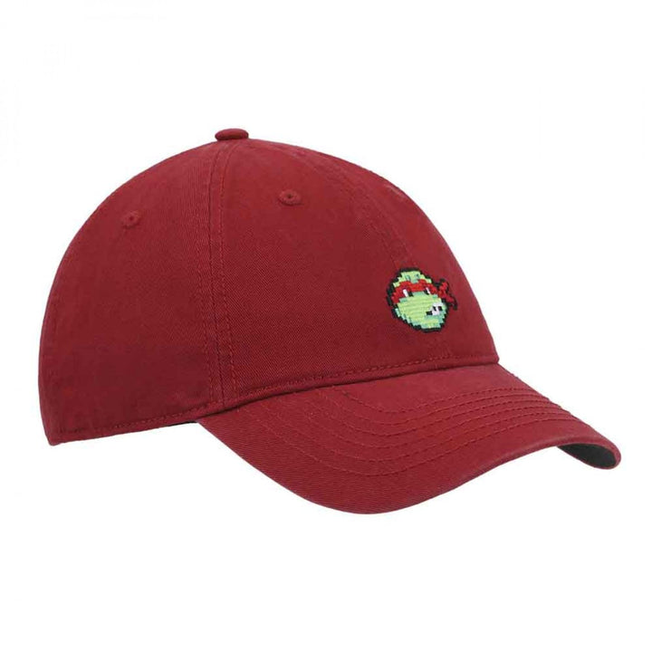 Teenage Mutant Ninja Turtles Raphael Pixel Icon Embroidered Dad Hat Image 3