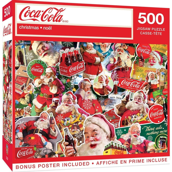 Coca-Cola Christmas Jigsaw Puzzle 500 Pieces Holiday Family Fun Classic Design Image 1