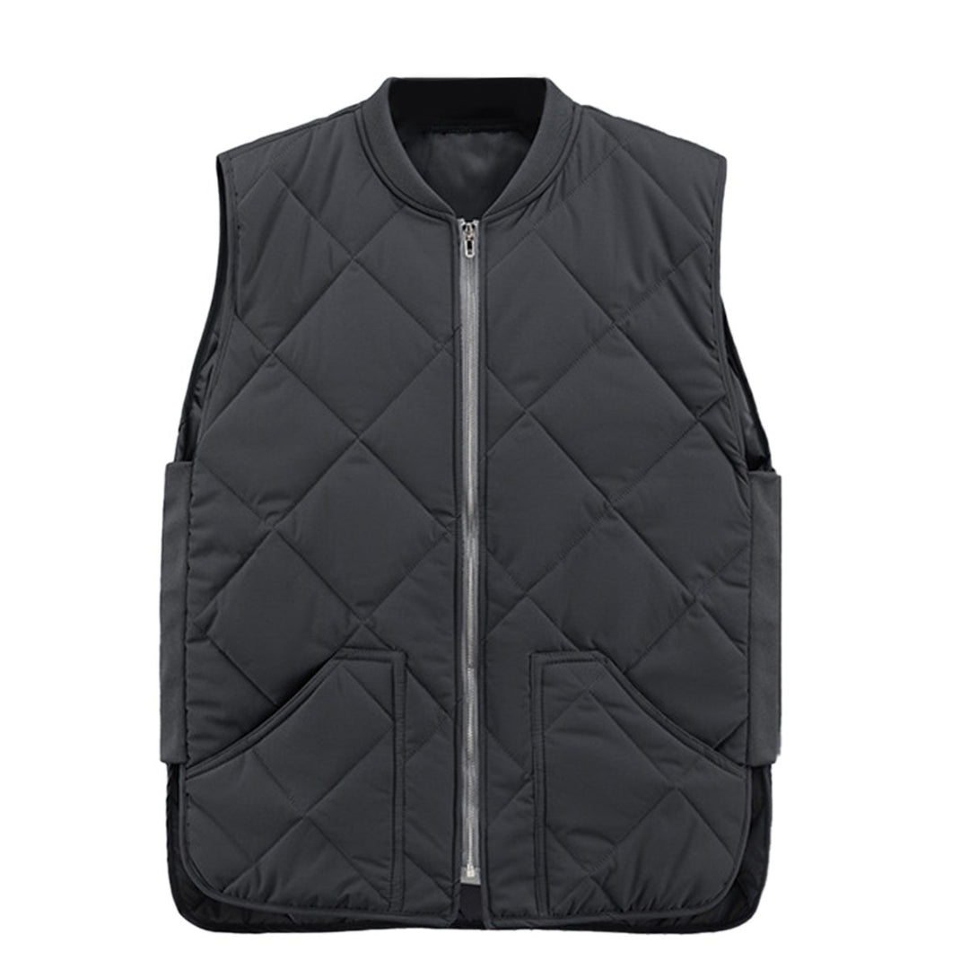 Mens solid color thick sleeveless vest Image 4