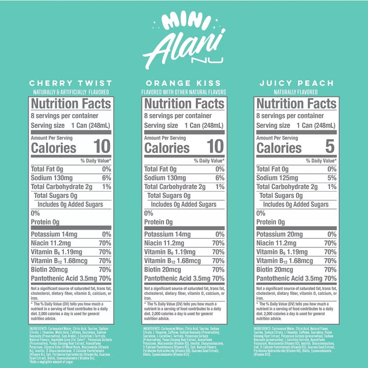 Alani Nu Mini Energy Variety Pack 8.4 Fluid Ounce (Pack of 24) Image 2