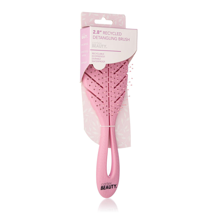 2.8" Recycled Detangling Brush - Pink Image 1