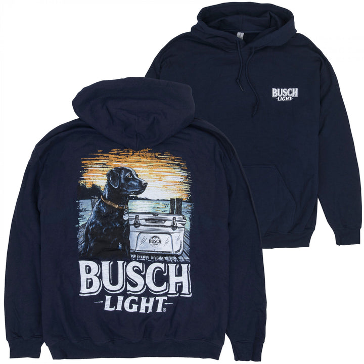 Busch Light Dog Cooler Front and Back Print Pull-Over Hoodie Image 1