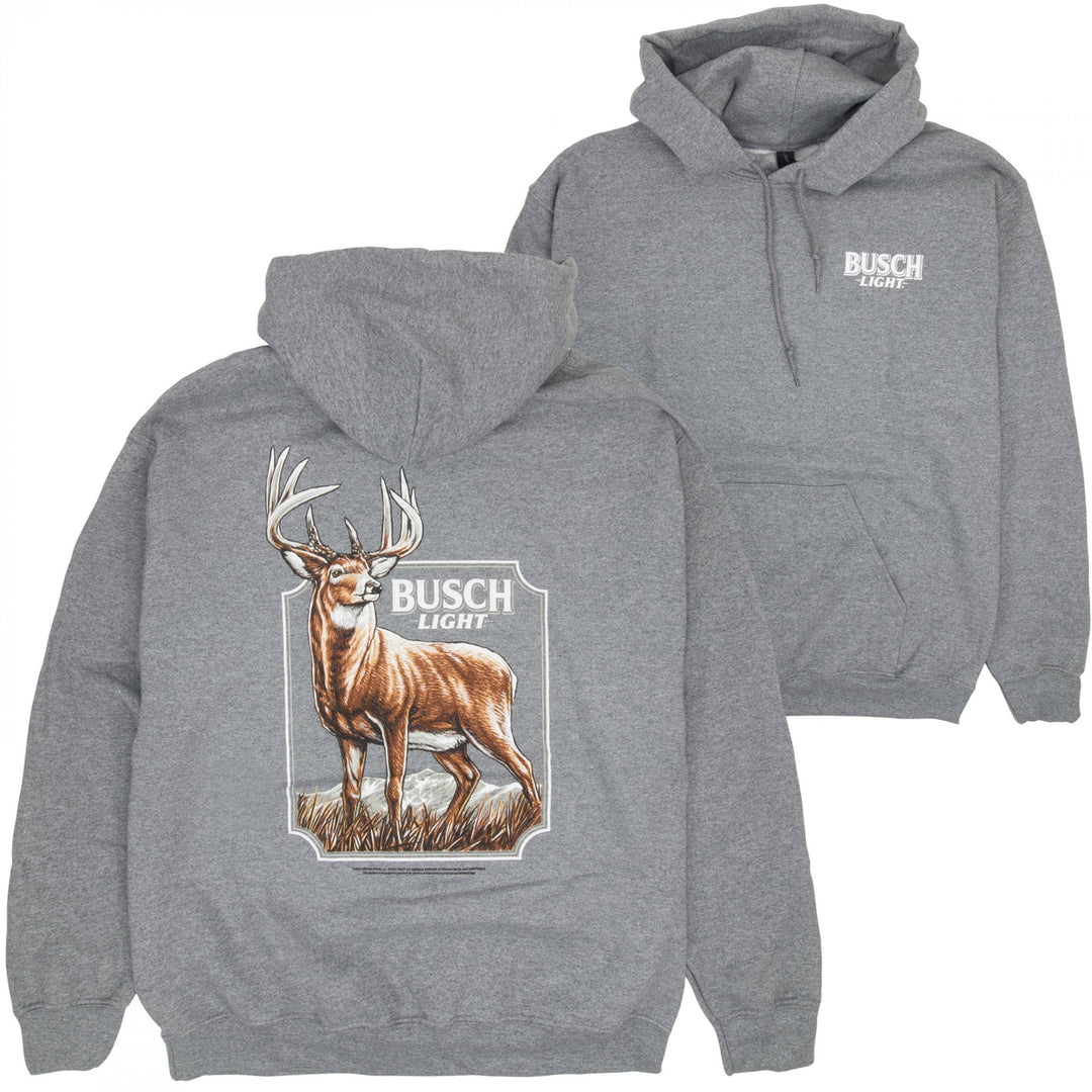 Busch Light Mountain Side Deer Front and Back Print Pull-Over Hoodie Image 1