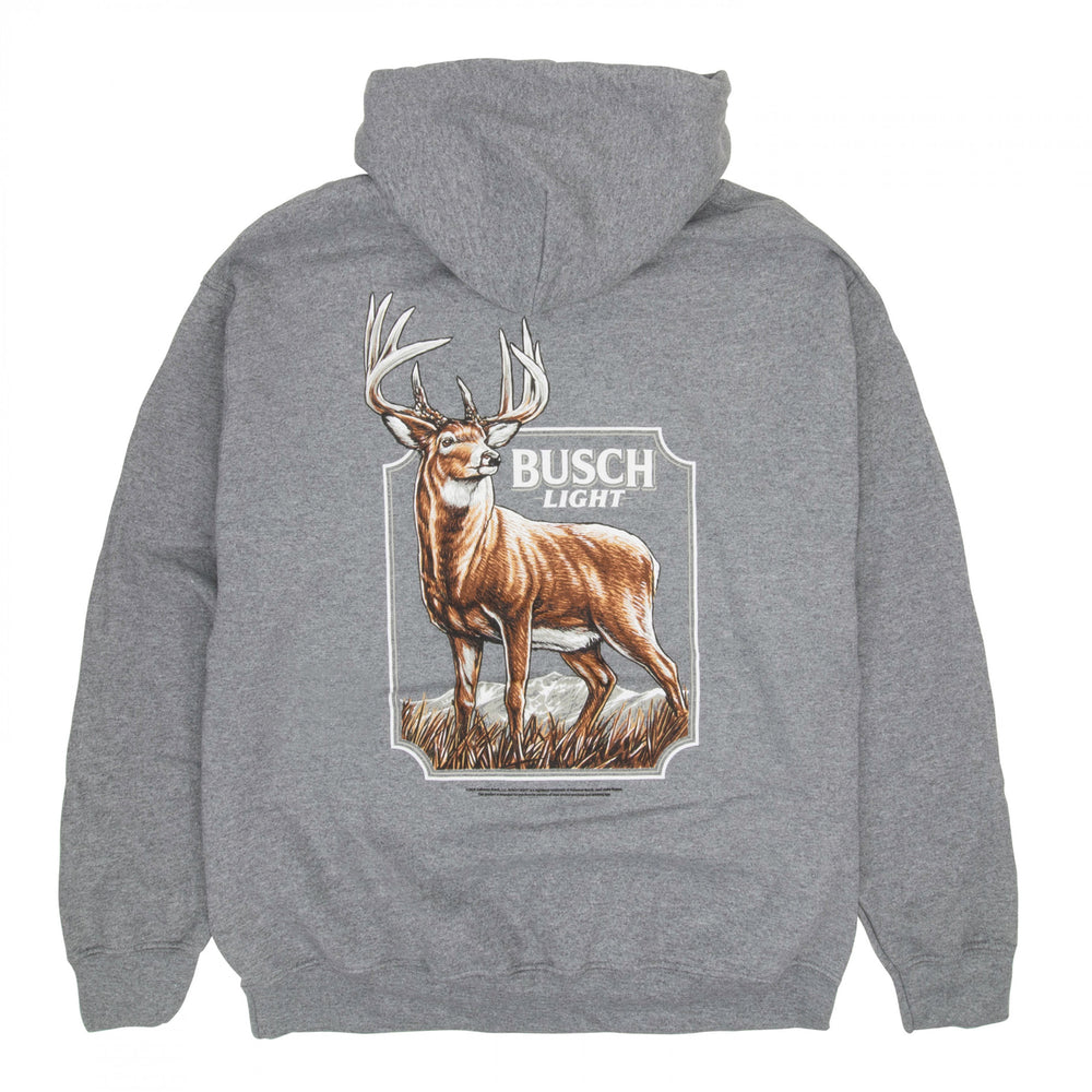 Busch Light Mountain Side Deer Front and Back Print Pull-Over Hoodie Image 2