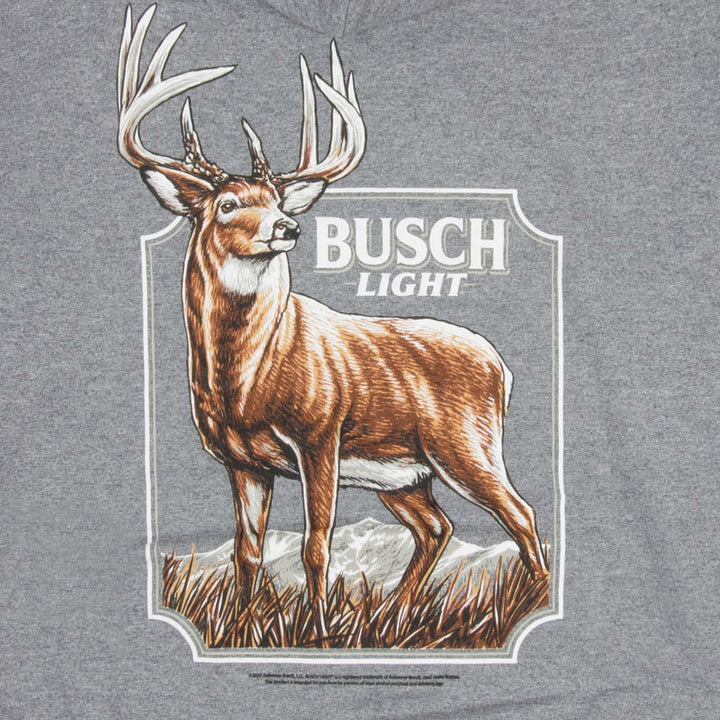 Busch Light Mountain Side Deer Front and Back Print Pull-Over Hoodie Image 4