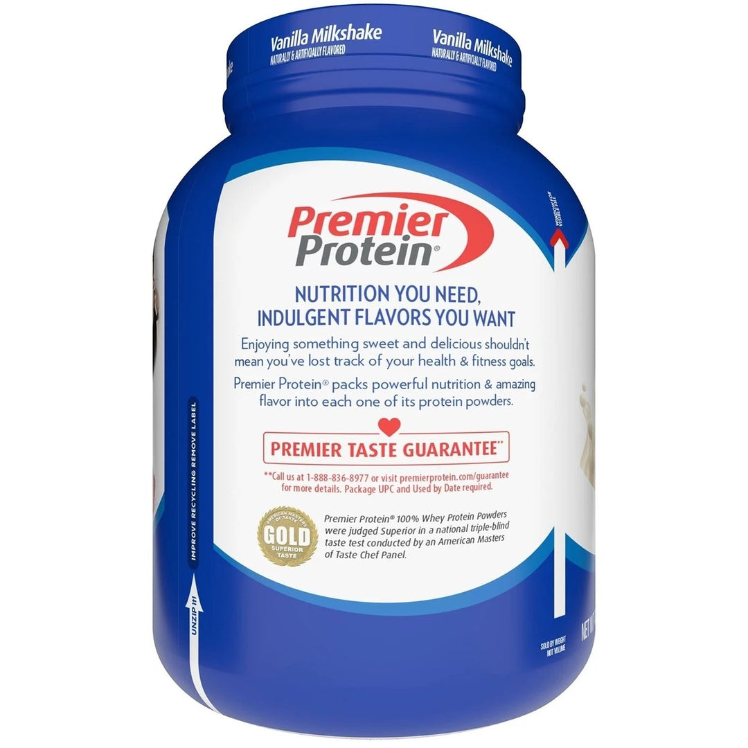 Premier Protein 30g High Protein Powder Vanilla Milkshake 3 Pounds Image 4