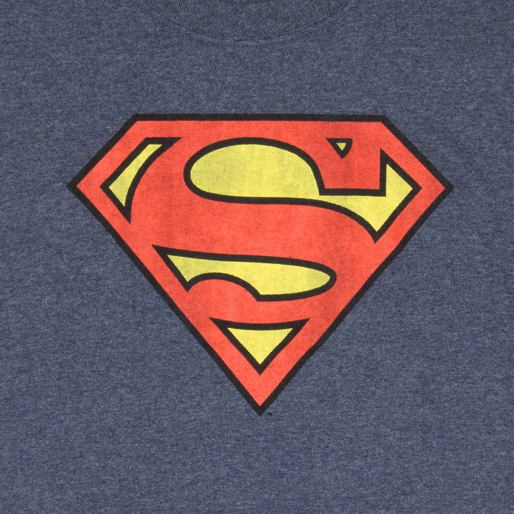 DC Comics Superman Logo Navy Heather T-Shirt Image 2