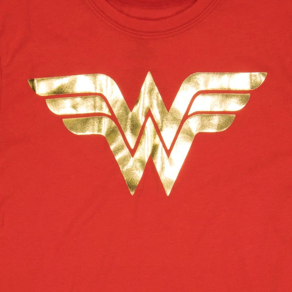 Wonder Woman Gold Foil Classic Symbol Womens T-Shirt Image 2