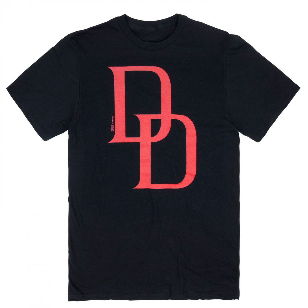 Daredevil Classic Logo Red on Black T-Shirt Image 1