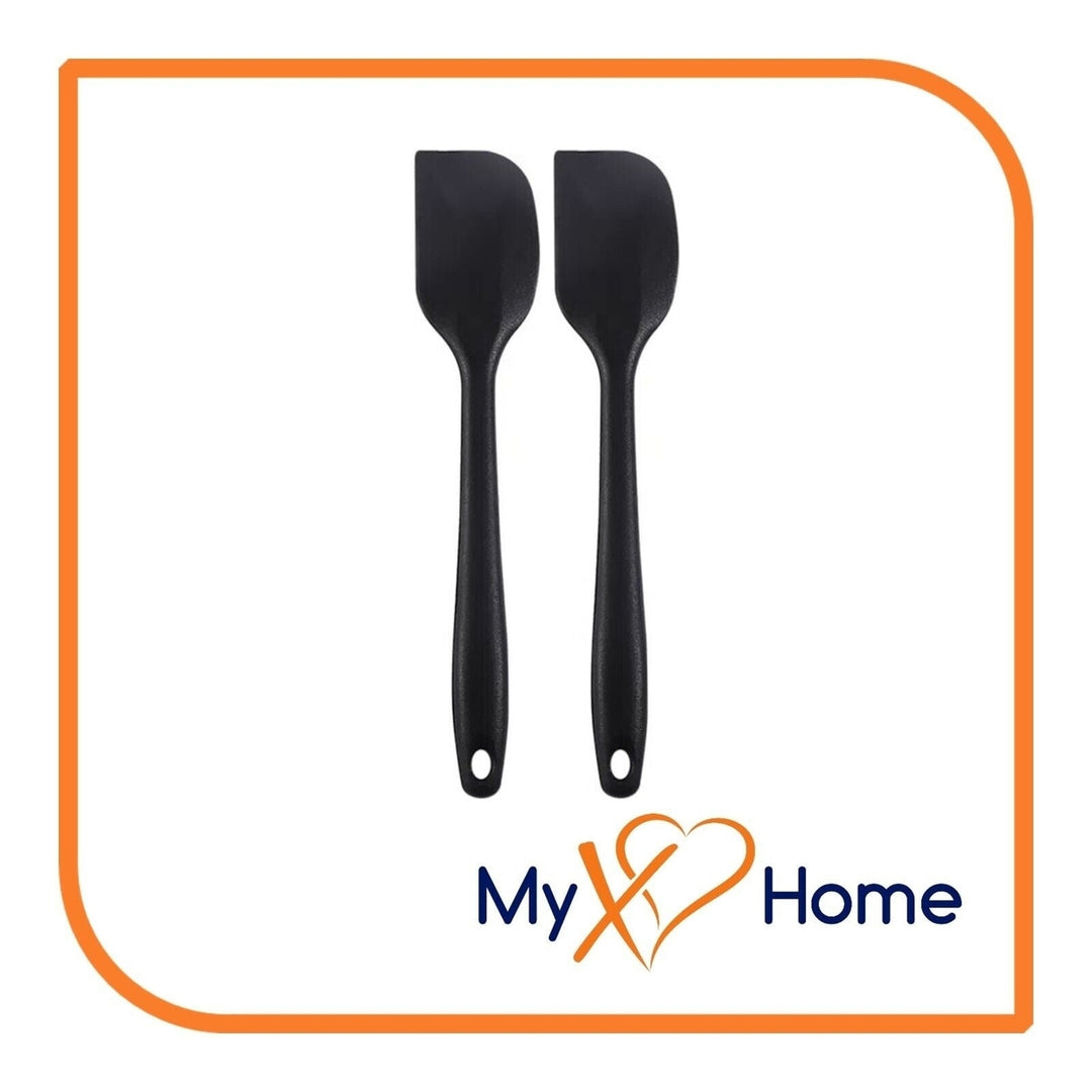 11" Black Silicone Spatula by MyXOHome (1 2 4 or 6 Spatulas) Image 1