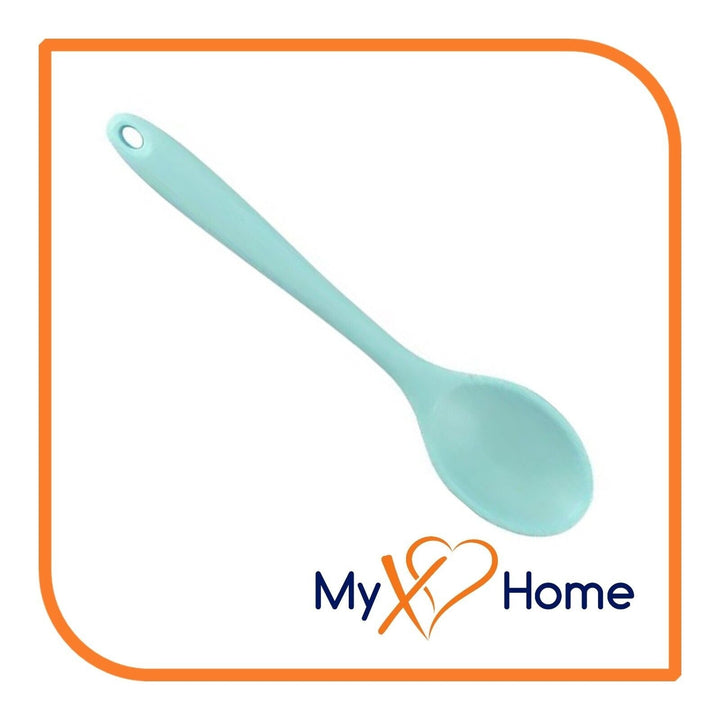 8" Pastel / Nordic Green Silicone Spoon by MyXOHome (1 2 4 or 6 Spoons) Image 4