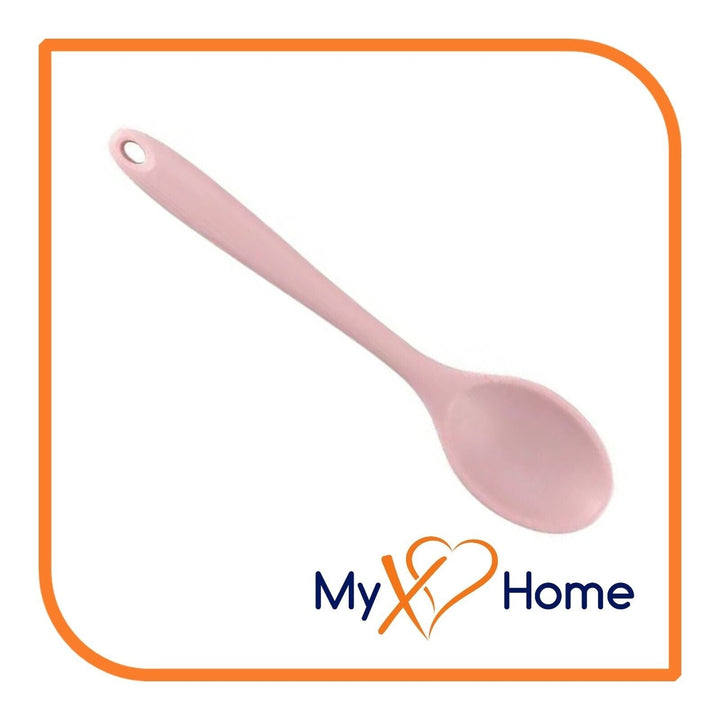 8" Pastel / Nordic Pink Silicone Spoon by MyXOHome (1 2 4 or 6 Spoons) Image 4