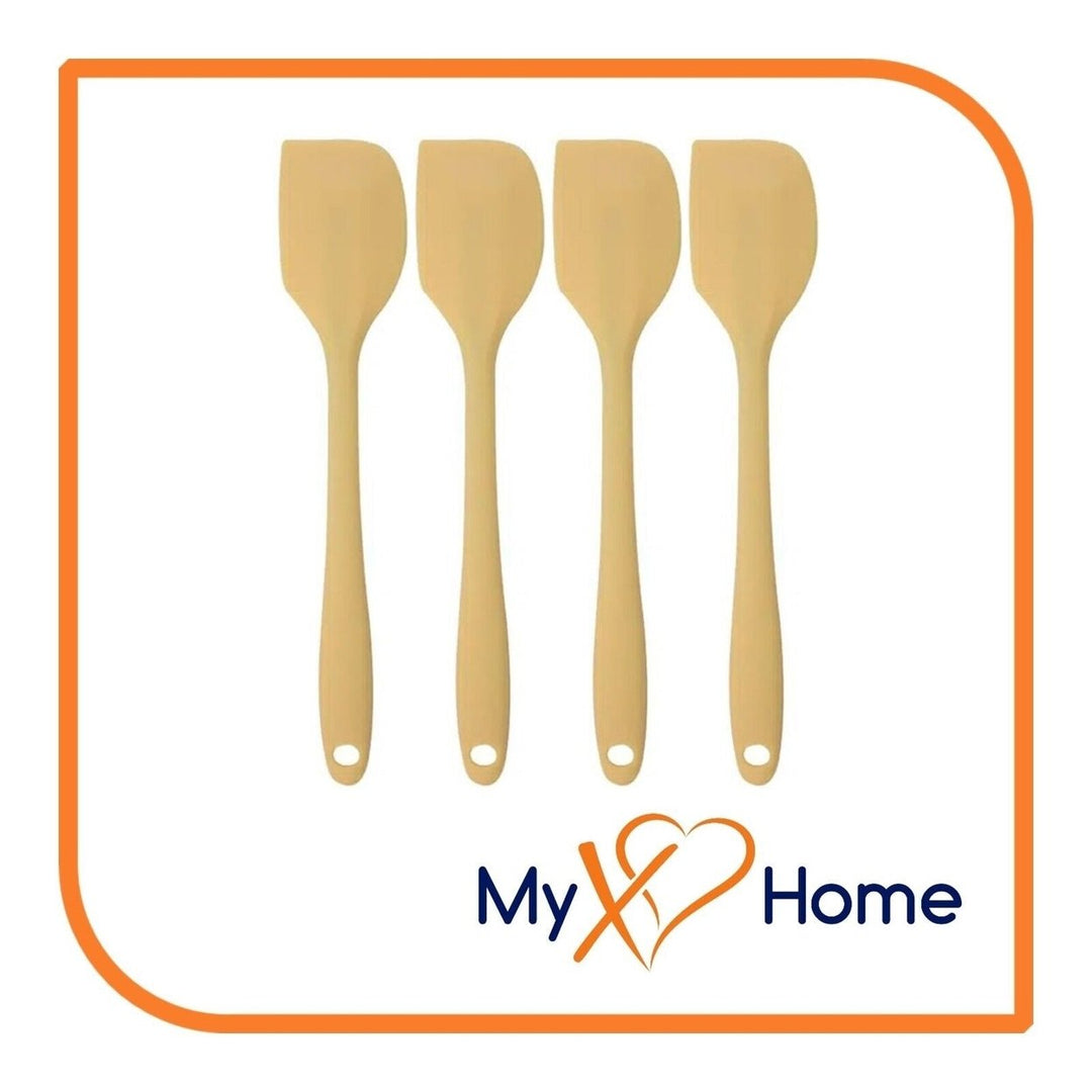 8" Pastel / Nordic Yellow Silicone Spatula by MyXOHome (1 2 4 or 6 Spatulas) Image 1