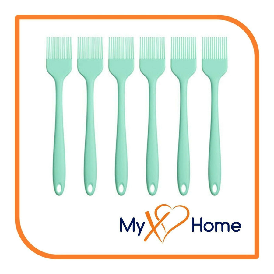 8" Pastel Green Silicone Basting Brush by MyXOHome (1 2 4 or 6 Brushes) Image 1