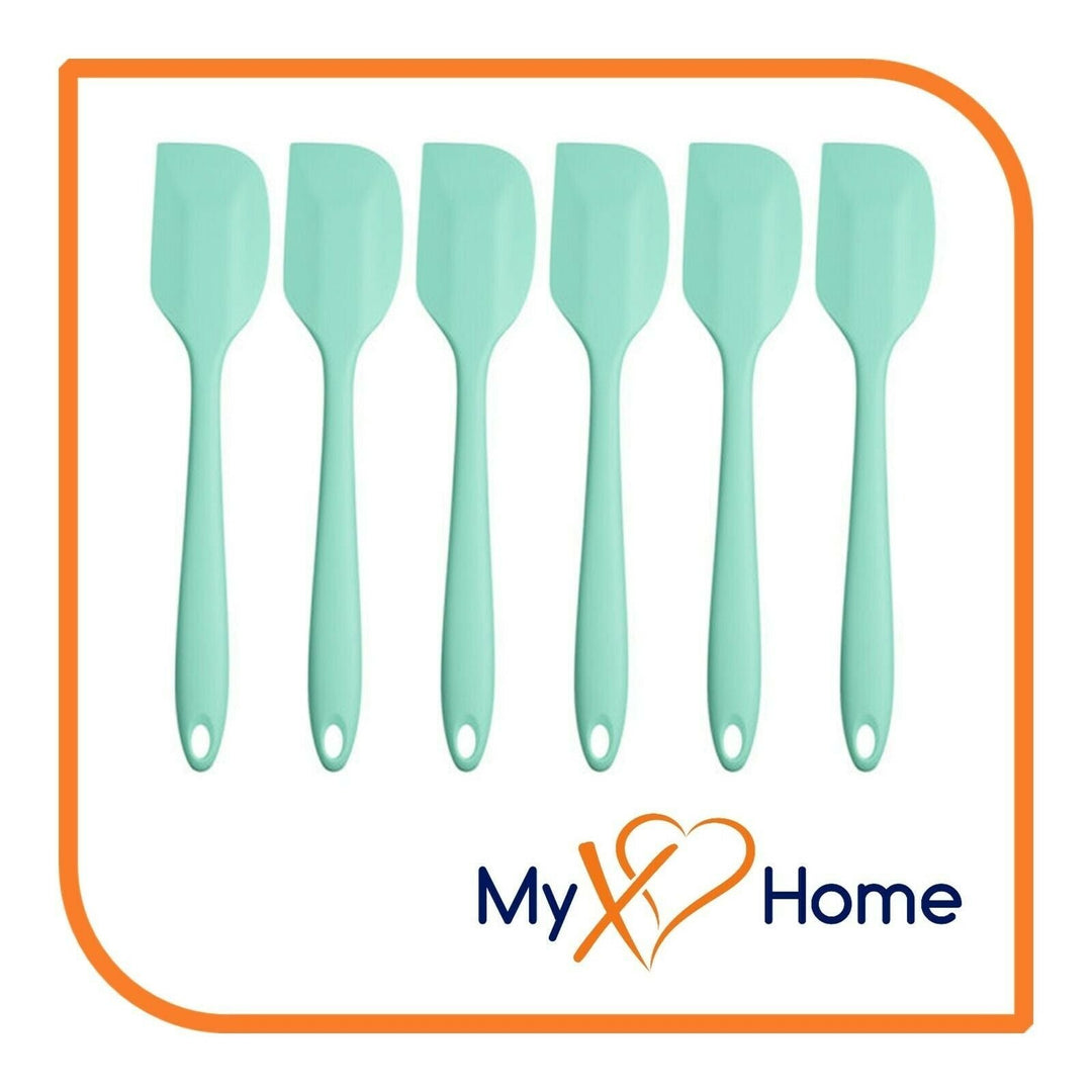 8" Pastel Green Silicone Spatula by MyXOHome (1 2 4 or 6 Spatulas) Image 1