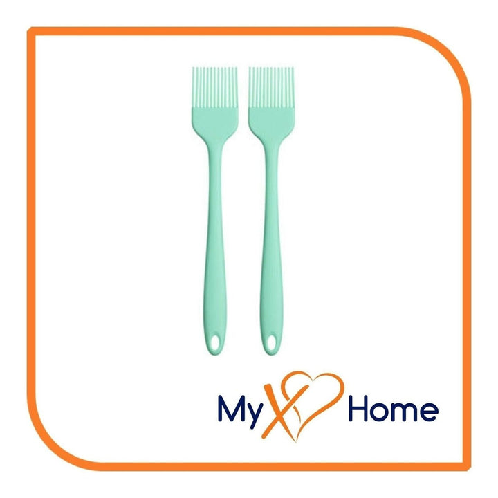 8" Pastel Green Silicone Basting Brush by MyXOHome (1 2 4 or 6 Brushes) Image 1