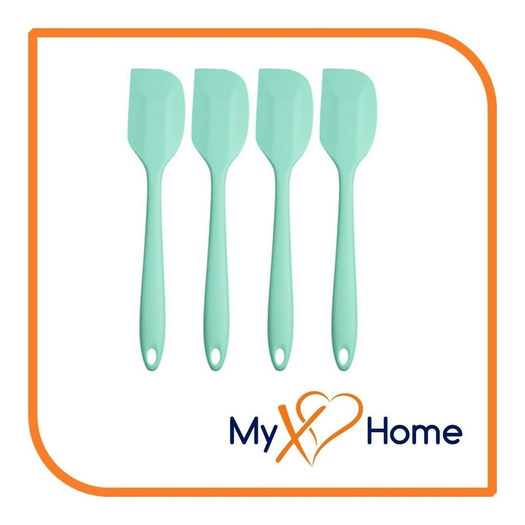 8" Pastel Green Silicone Spatula by MyXOHome (1 2 4 or 6 Spatulas) Image 1