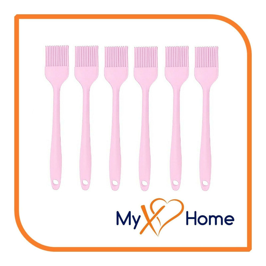 8" Pink Silicone Basting Brush by MyXOHome (1 2 4 or 6 Brushes) Image 1