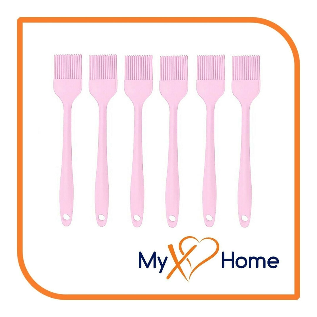 8" Pink Silicone Basting Brush by MyXOHome (1 2 4 or 6 Brushes) Image 1