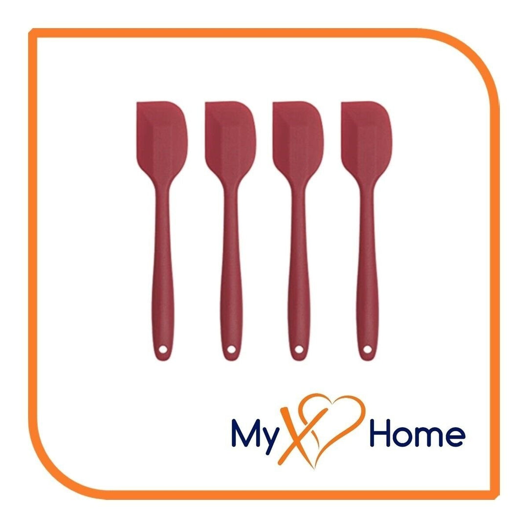 8" Burgundy Red Silicone Spatula by MyXOHome (1 2 4 or 6 Spatulas) Image 1