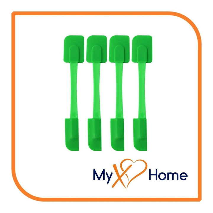 9.75" Green Silicone Dual Sided Spatula by MyXOHome (1 2 4 or 6 Spatulas) Image 4