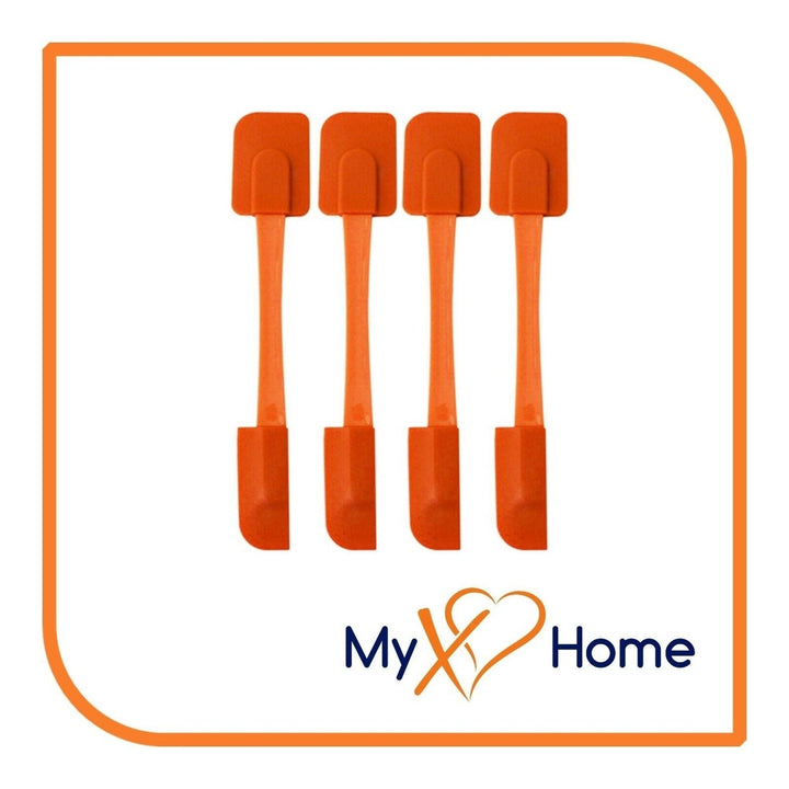 9.75" Orange Silicone Dual Sided Spatula by MyXOHome (1 2 4 or 6 Spatulas) Image 4