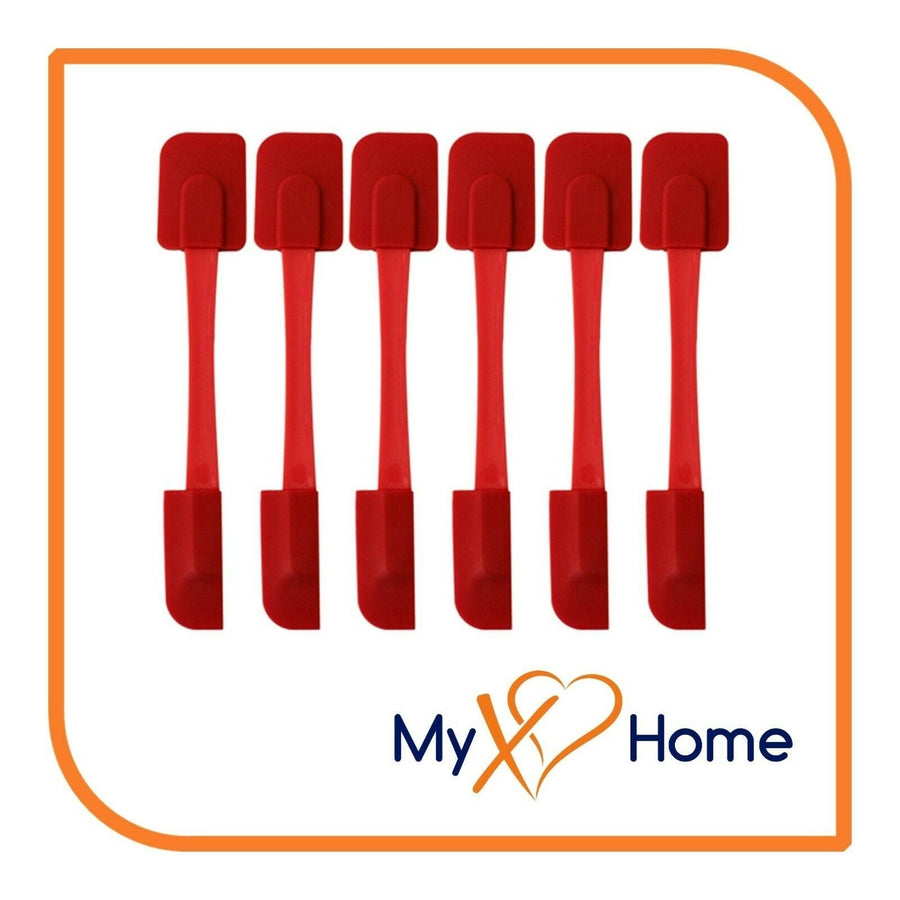 9.75" Red Silicone Dual Sided Spatula by MyXOHome (1 2 4 or 6 Spatulas) Image 1