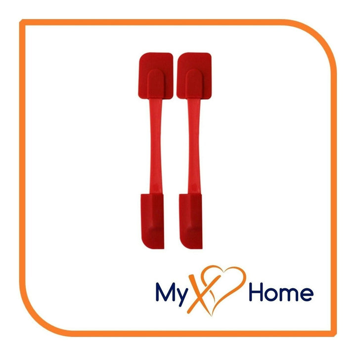 9.75" Red Silicone Dual Sided Spatula by MyXOHome (1 2 4 or 6 Spatulas) Image 1