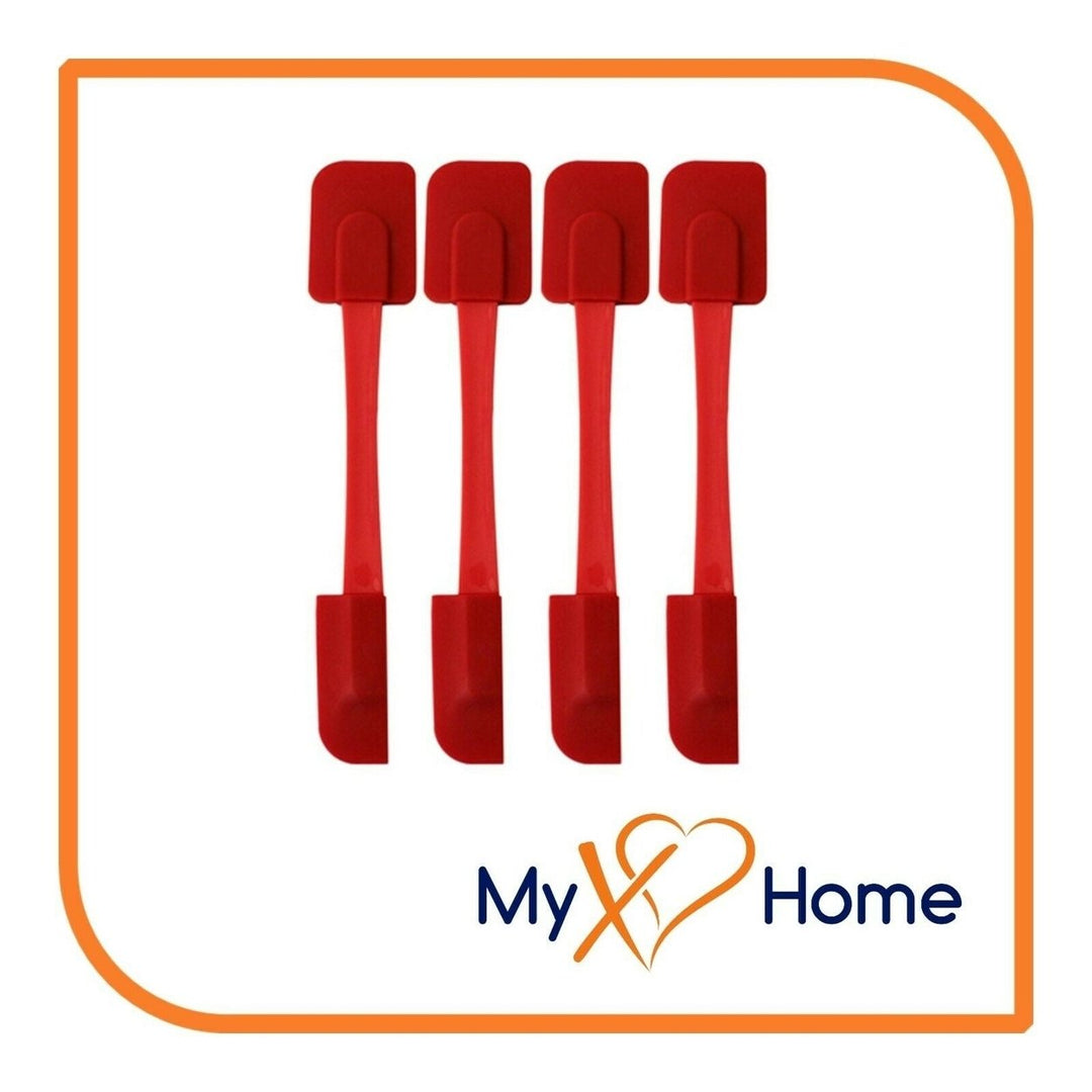 9.75" Red Silicone Dual Sided Spatula by MyXOHome (1 2 4 or 6 Spatulas) Image 4