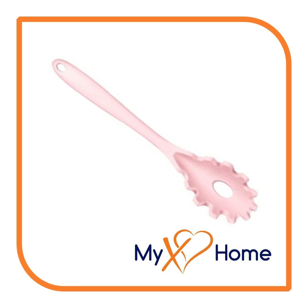 8-1/2" Pink Silicone Pasta Fork by MyXOHome Image 3