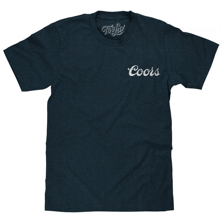 Coors Genuine Rock Beer Front and Back Print T-Shirt Image 3