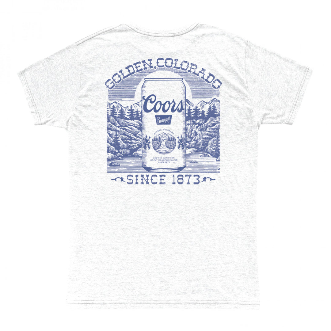 Coors Golden Wood Cut Front and Back Print T-Shirt Image 3