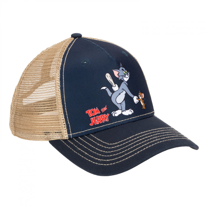 Tom and Jerry Shaking Hands Low Profile Snapback Hat Image 2