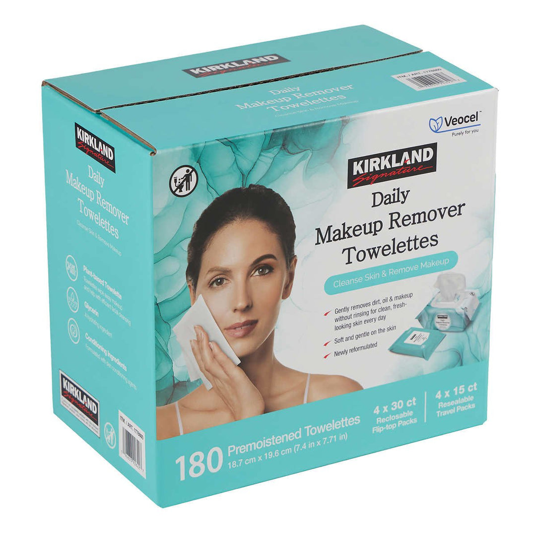 Kirkland Signature Daily Makeup Remover Towelettes 180 Count Image 2