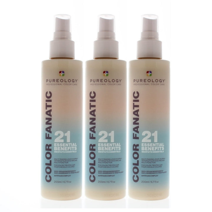 Pureology Color Fanatic 21 Essential Benefits Multi-Tasking Leave-In Spray 200ml/6.7oz (3 Pack) Image 1