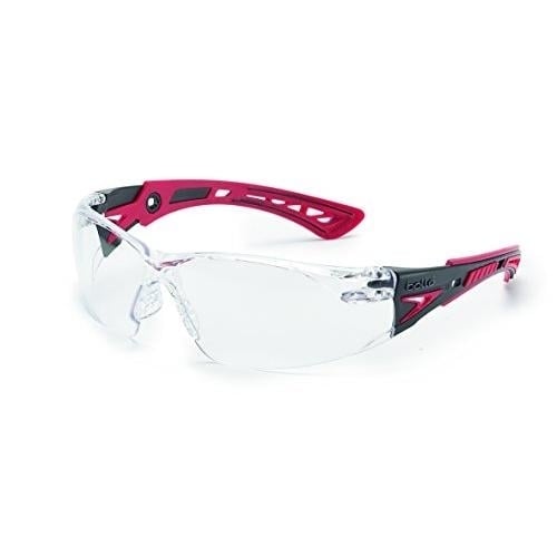 Bolle Safety RUSH+ 41080 Clear PC ASAF - Platinum Black and Red Universal RED/BLACK Image 1