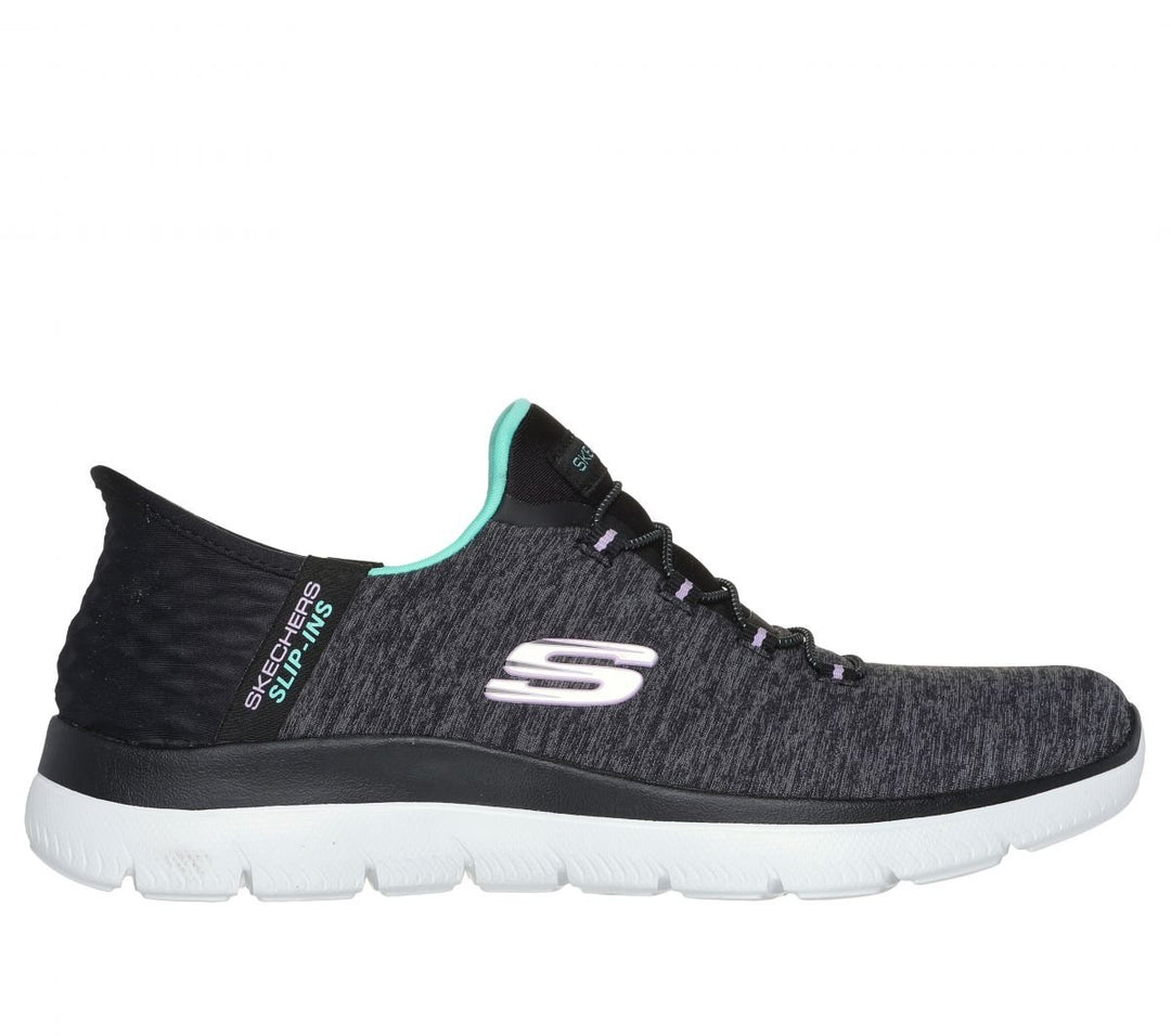 Skechers Womens Slip-Ins: Summits - Dazzling Haze Black/Turquoise - 149937-BKTQ BLACK/TURQUOISE Image 1