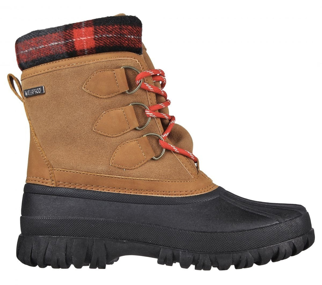 Skechers Womens Windom - Plaid Town Winter Boot Black/Brown - 167284-BKBR BLACK/BROWN Image 1