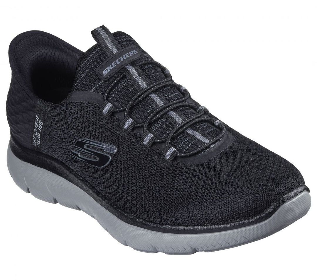 Skechers Mens Slip-ins: Summits - High Range Sneaker Black/Charcoal - 232457-BKCC BLACK/CHARCOAL Image 2