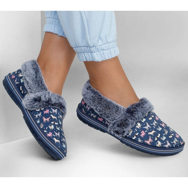 Skechers Womens BOBS Too Cozy - Ruff Amble Slipper Navy/Multi - 113676-NVMT NVMT Image 4