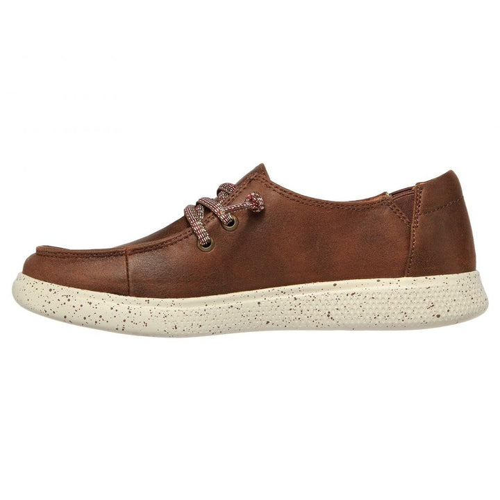 Skechers Womens BOBS Skipper - Sandbar Social Wide Sneakers Brown - 113453W-BRN BROWN Image 3