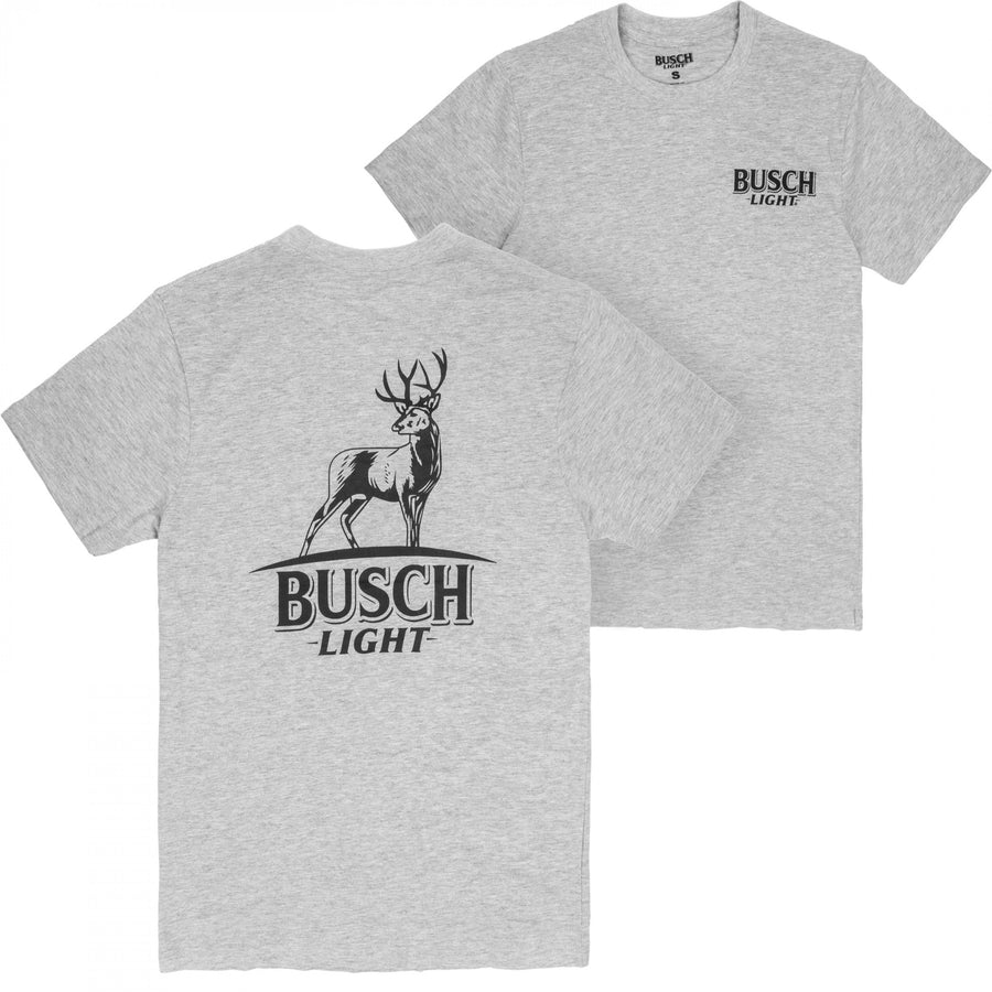 Busch Light Deer Grey Colorway Front and Back Print T-Shirt Image 1