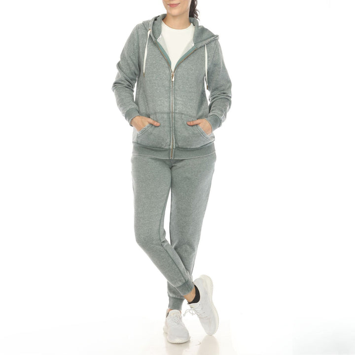 White Mark Womens Burnout Jogger Set Image 1